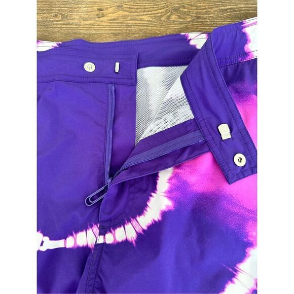 NWT- Off White Tie Dye Sunrise Swimming Suit, purple/lime - Picture 3 of 11